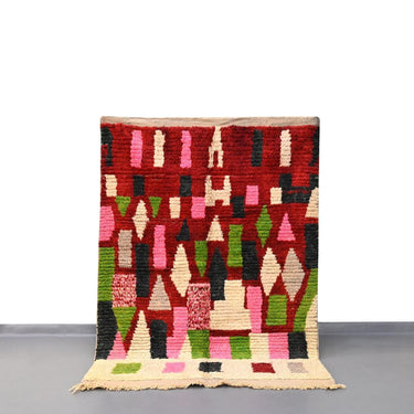 Vintage Moroccan Rug 4.4 x 6.5 Feet / 136 x 200 cm - Ettilux Home